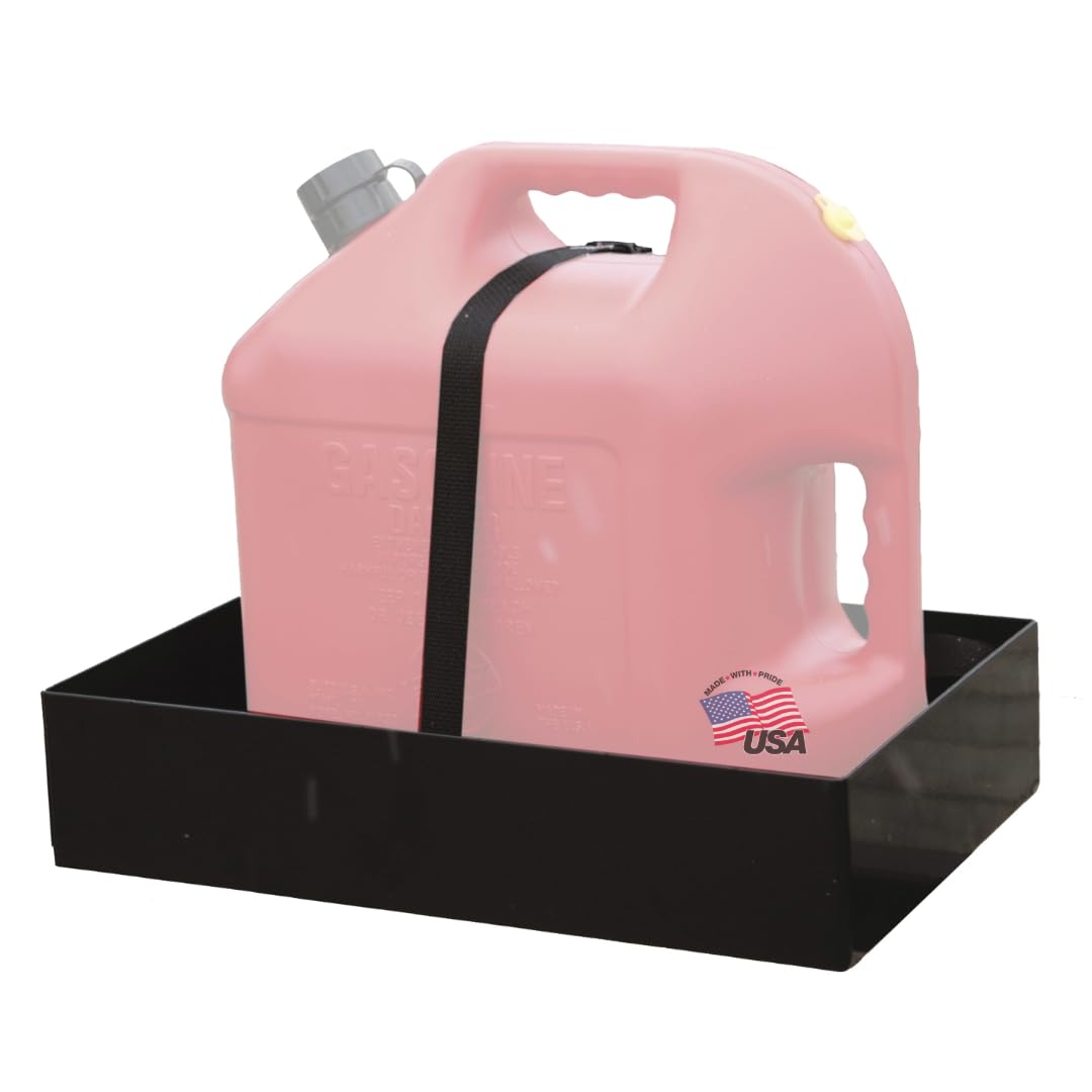 Carbon Steel Gas Container Rack with Nylon Strap, Black I3751