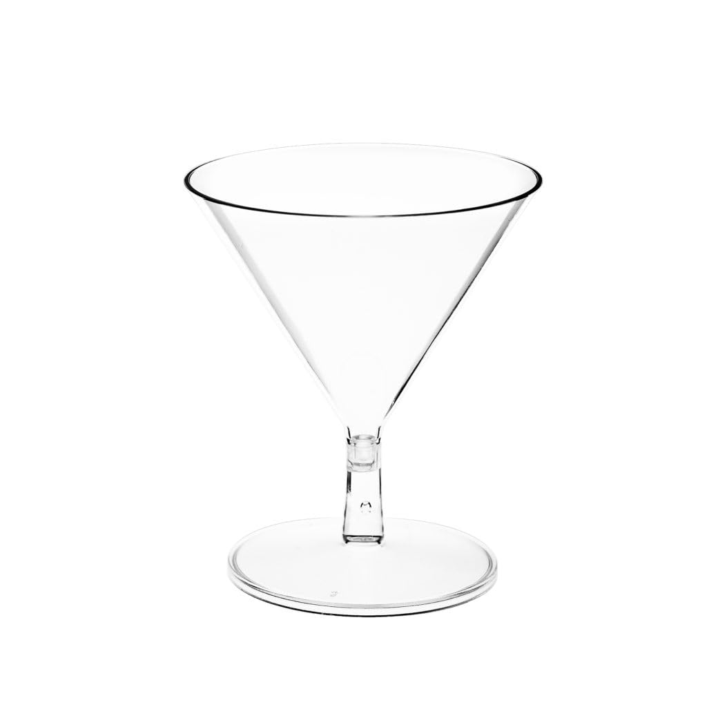 Clear Plastic Martini Cups, 6 Count, 2.50 oz J283