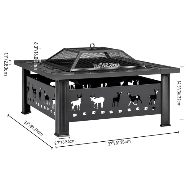 32-inch Square Wood-Burning Stove E4086