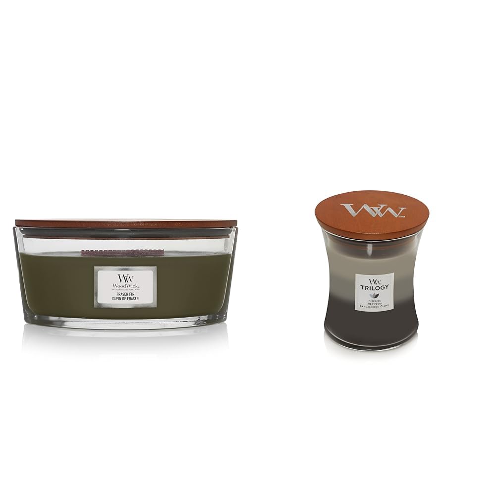 Scented Candle, 16oz Soy Blend Wax Wood Wick A9842