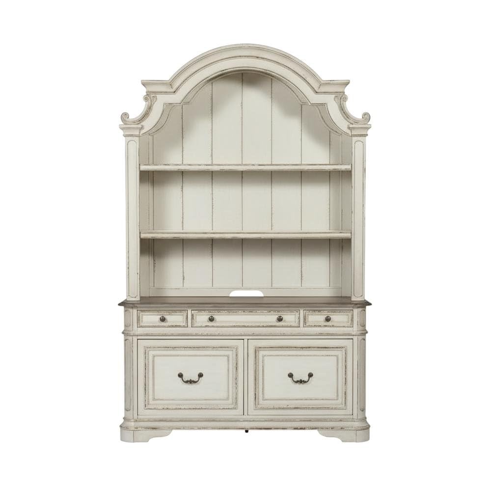 Antique White 3 Piece Desk and Hutch Set C819449