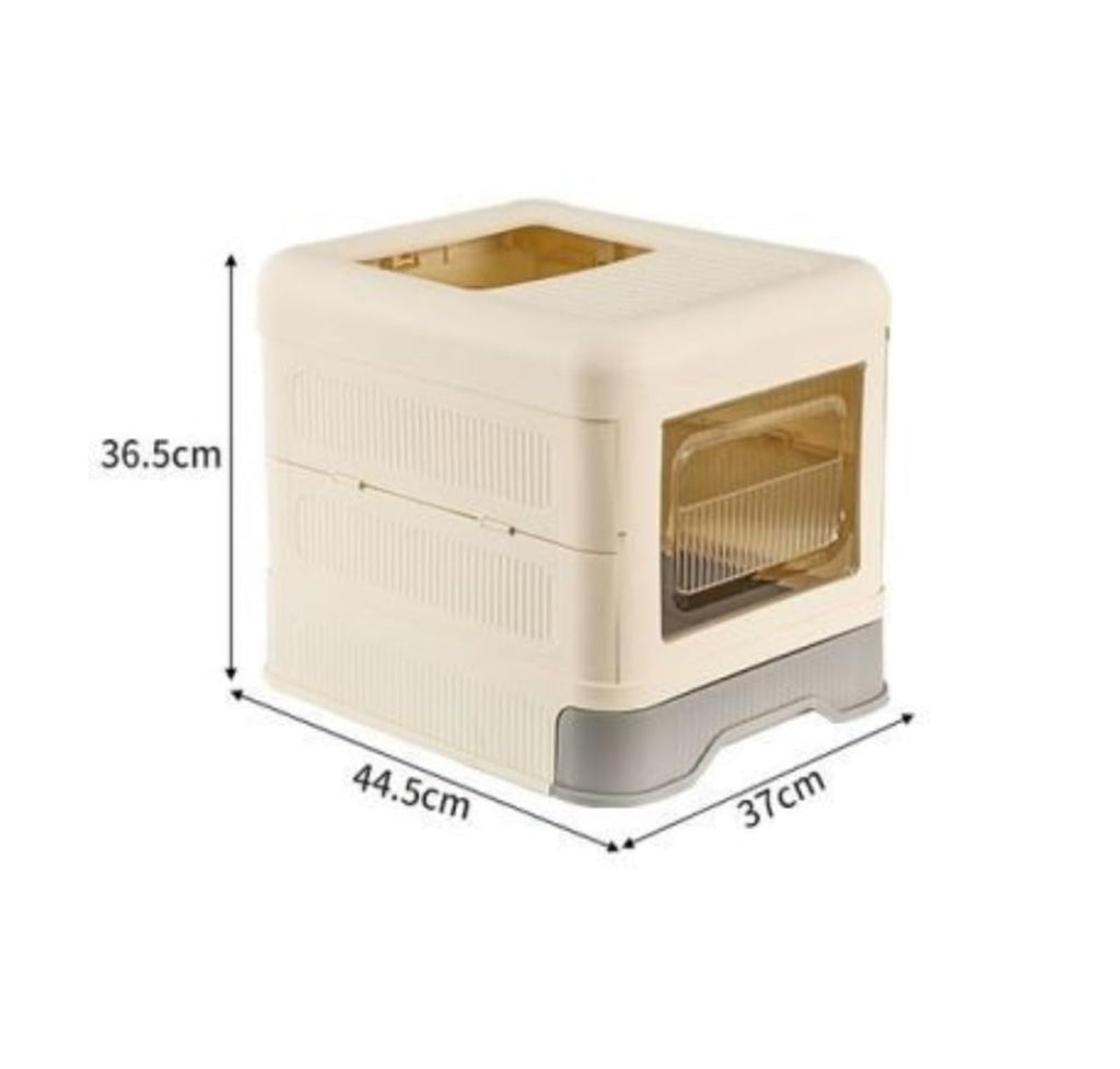 Fully Enclosed Cat Litter Box with Lid and Drawer I407831