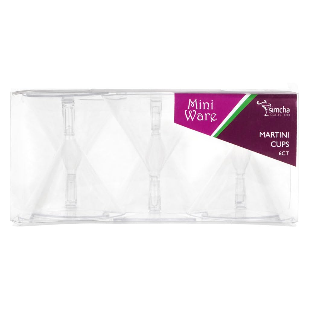Clear Plastic Martini Cups, 6 Count, 2.50 oz J283