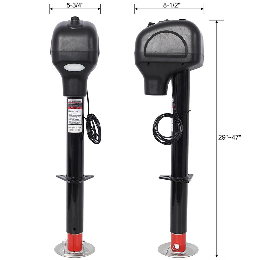 12V Electric Trailer Jack with 18" Lift G3556