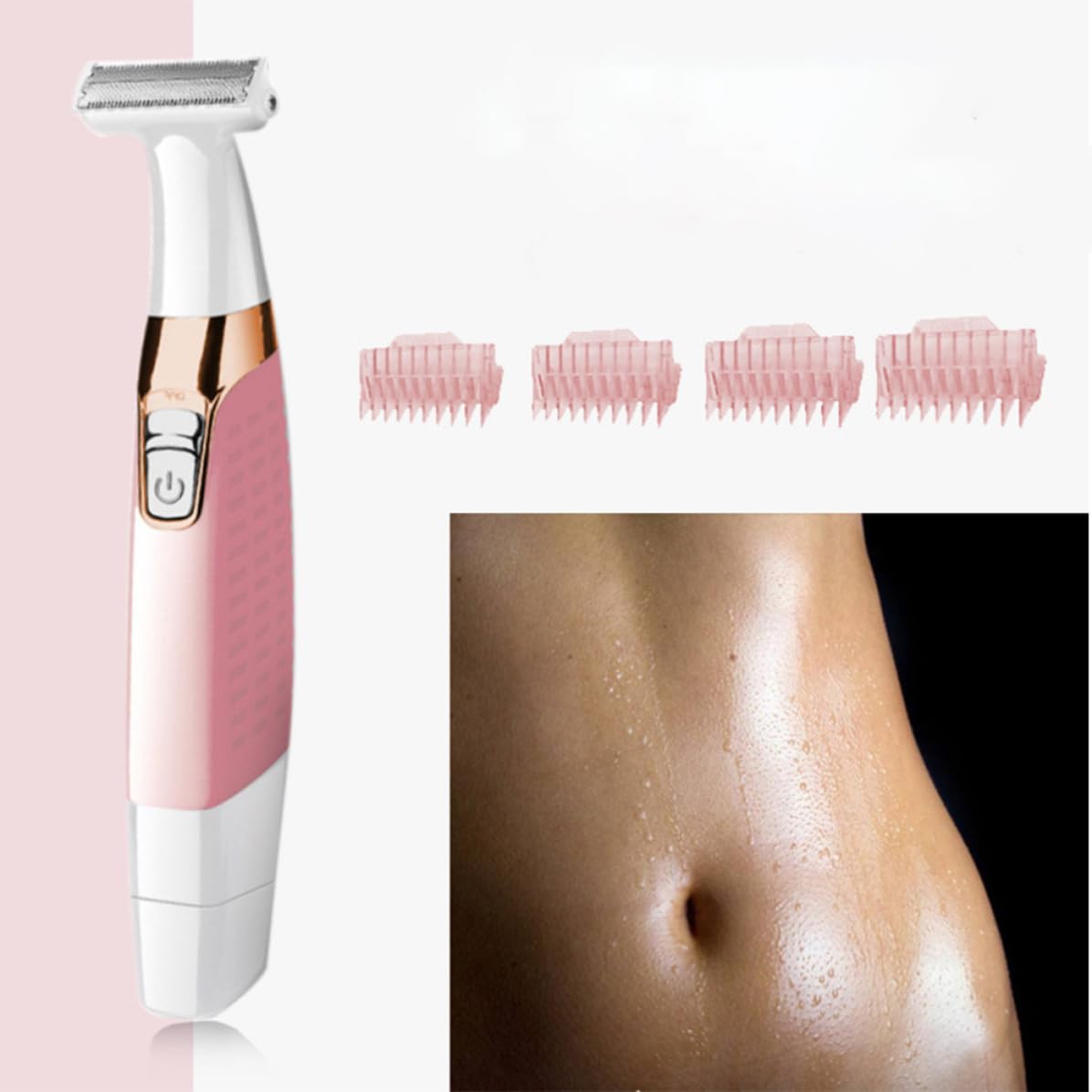 Pink Portable Electric Body Hair Shaver Q7671