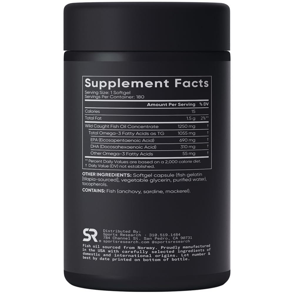 Omega-3 Fish Oil 180 Softgels H260