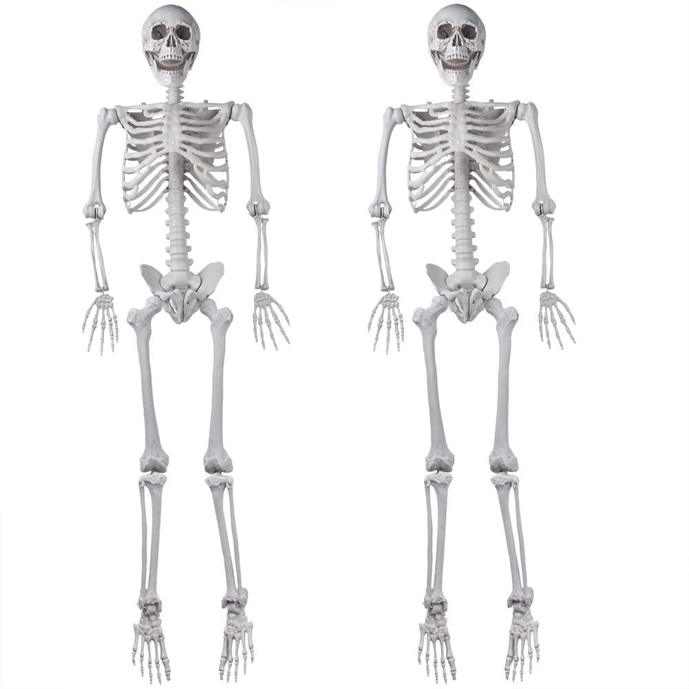 2Packs 5.4ft Life Size Full Body Skeletons with Movable Joints R9284