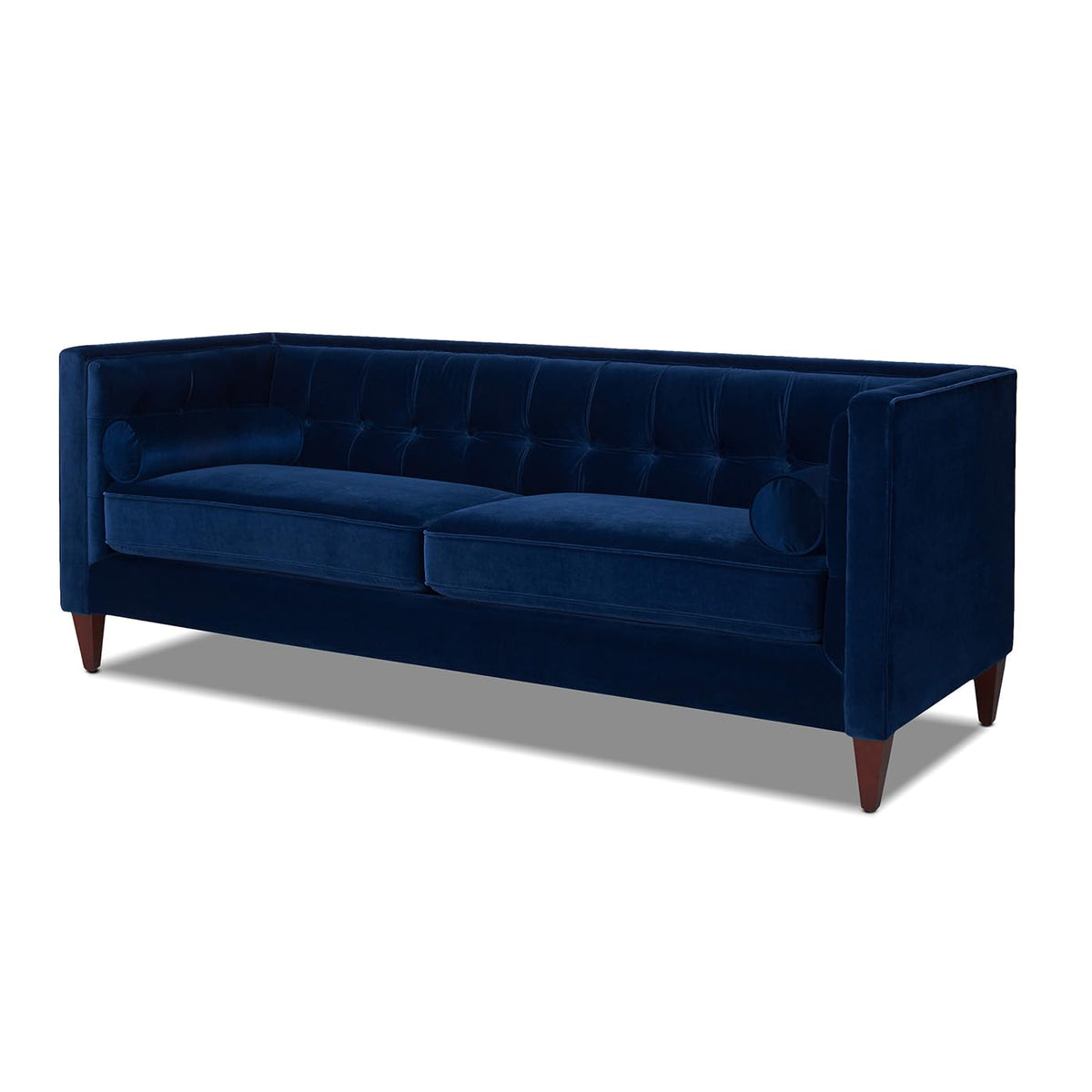 84" Navy Blue Tufted Velvet Sofa X336