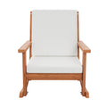 Cedar Stain Outdoor Rocking Chair with Cushion W339084