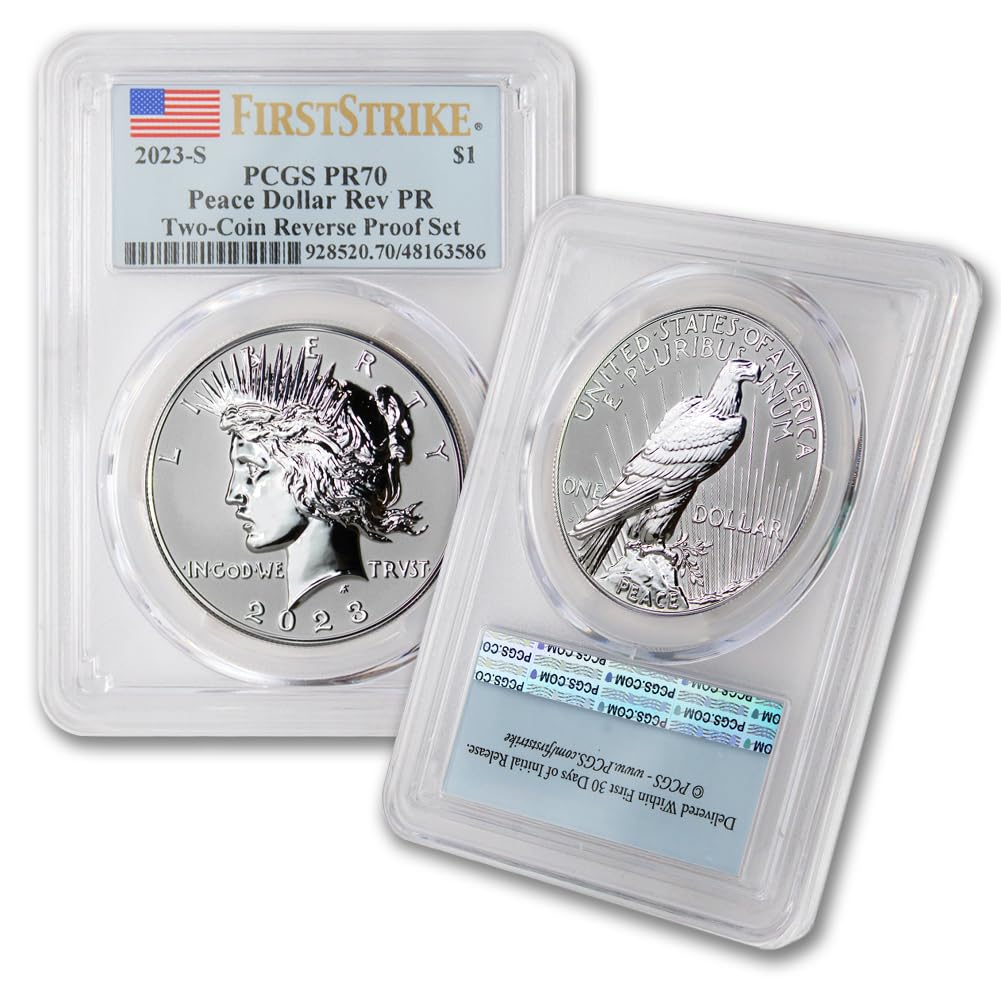 Set of 2 American Proof Silver Morgan & Peace $1 N91521