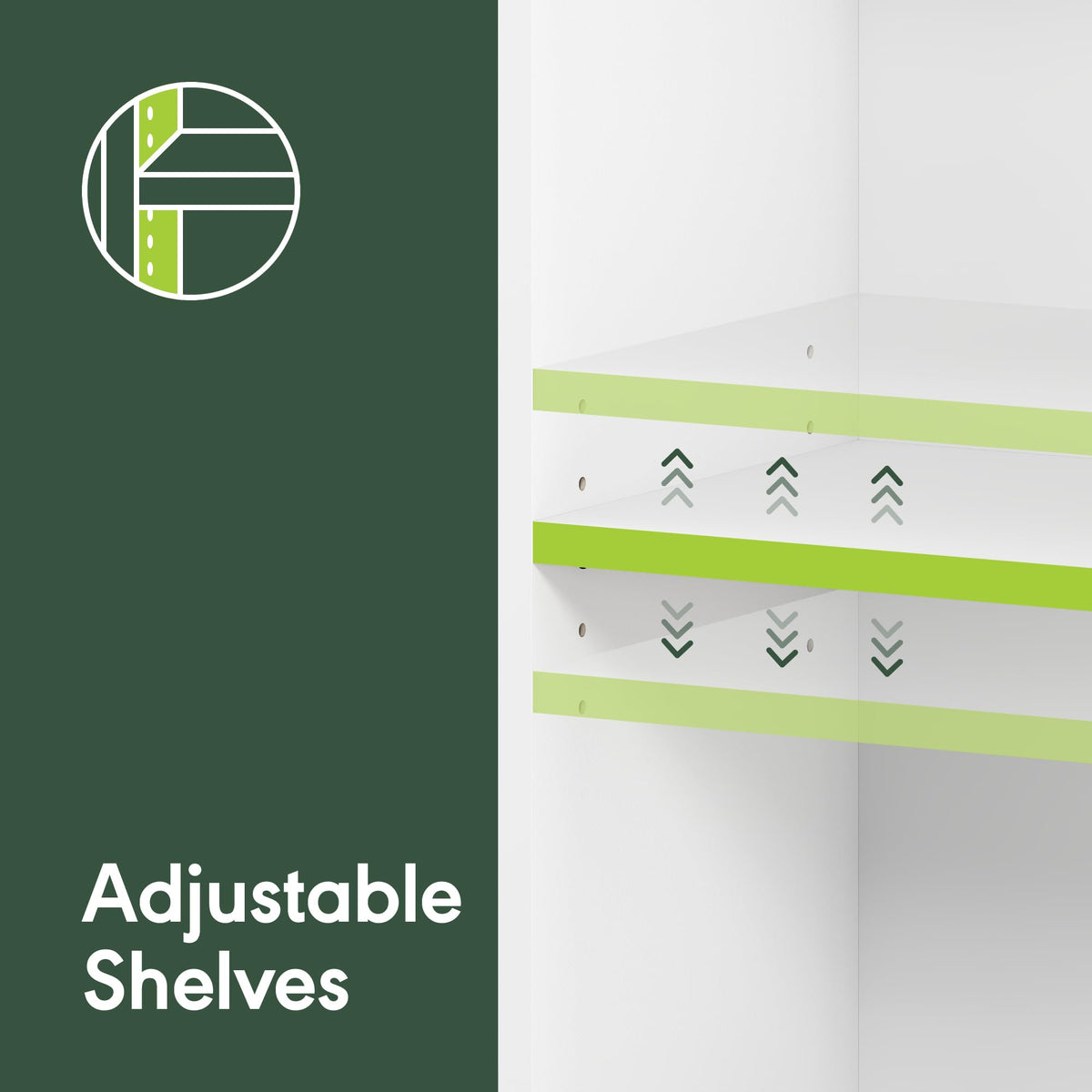 8-Tier Espresso Media Shelf with Adjustable Shelves D253794