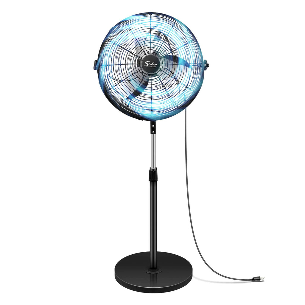 20 Inch 3-Speed High Velocity Metal Pedestal Standing Fan Y586790