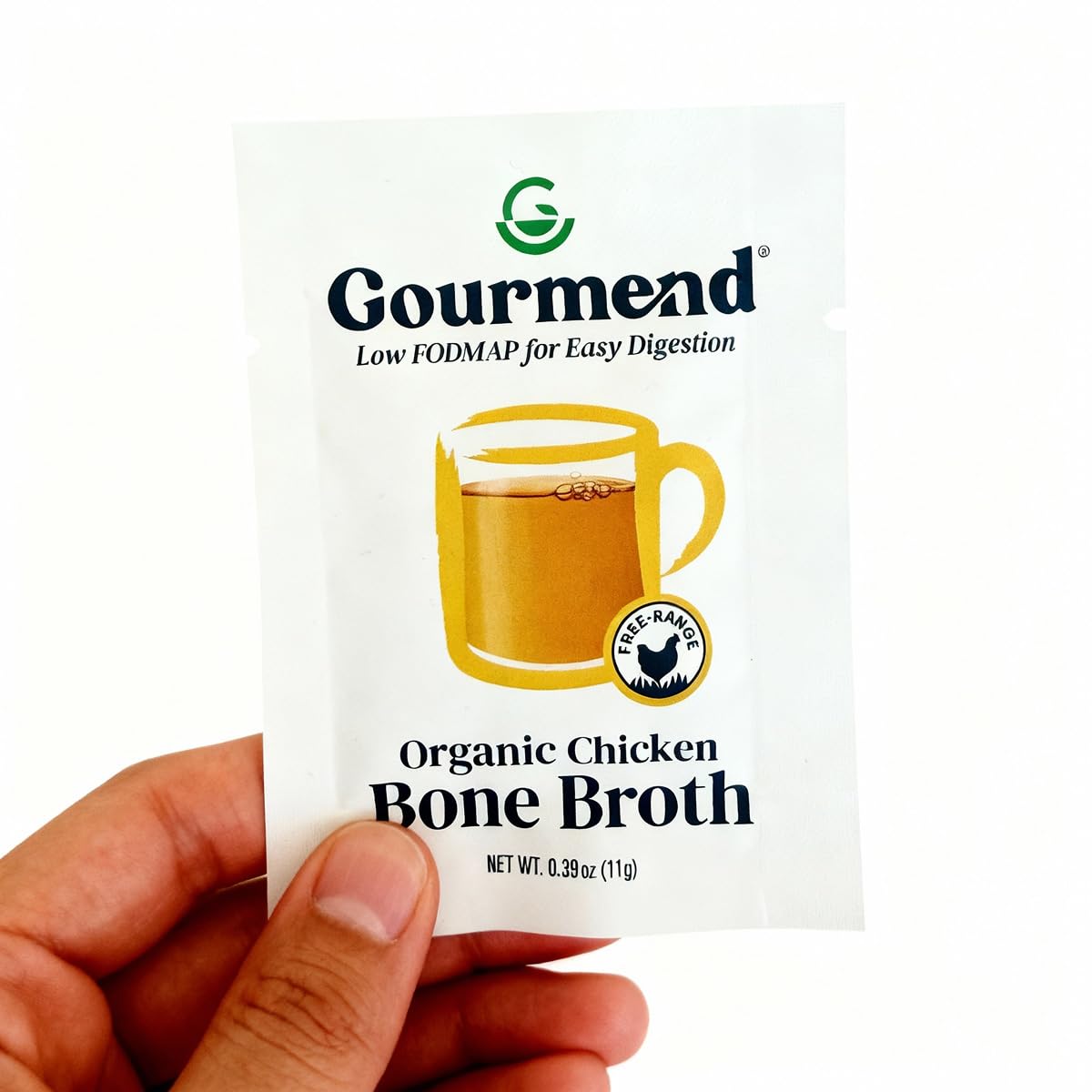 Organic Freeze Dried Chicken Bone Broth Powder 8 Single Serve Packets I121