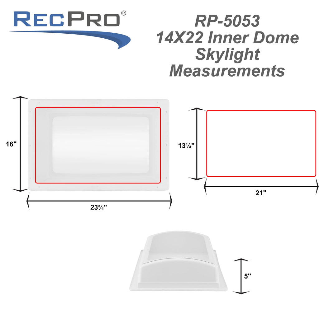 Clear Universal Replacement Inner Skylight Dome L7439
