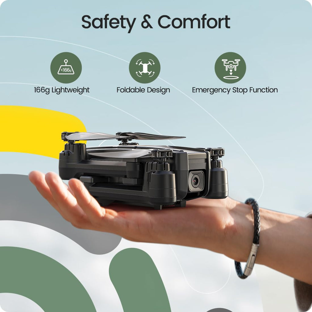 Foldable FPV Drone with 1080P WiFi Camera and Carrying Case U202564