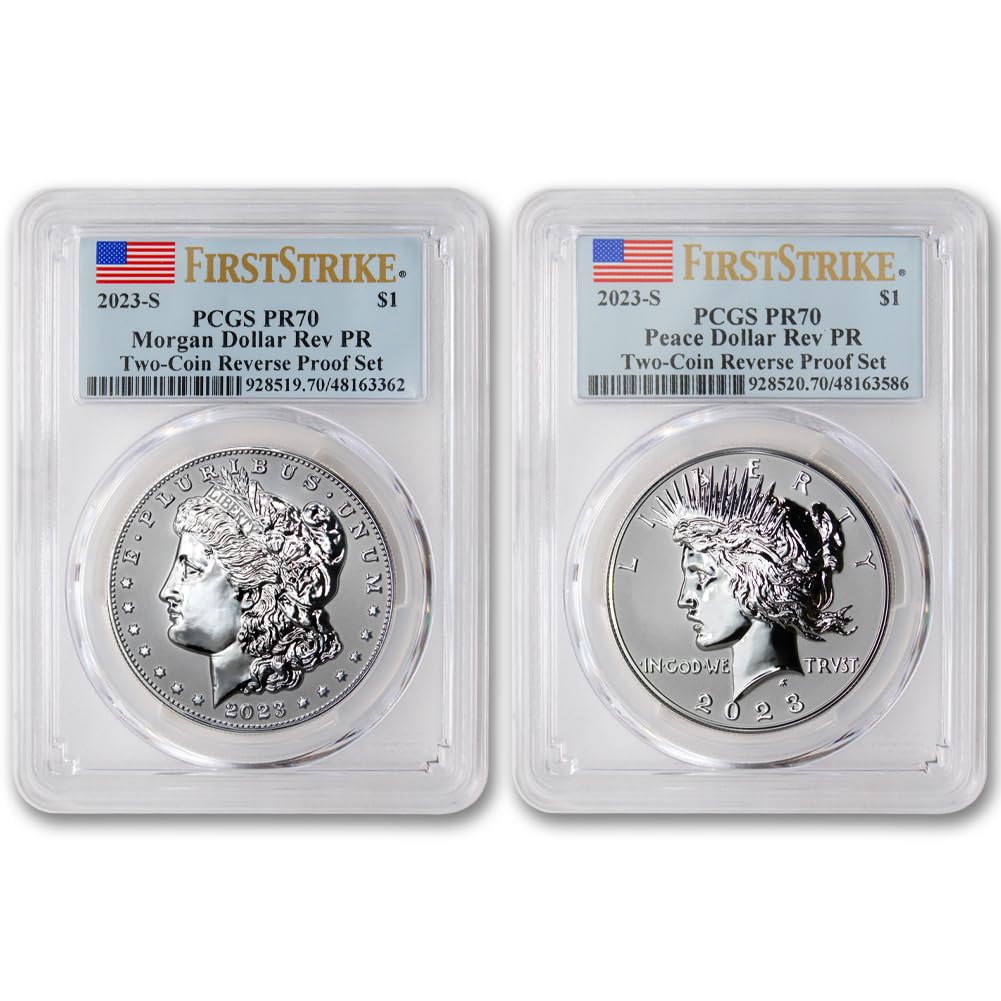 Set of 2 American Proof Silver Morgan & Peace $1 N91521