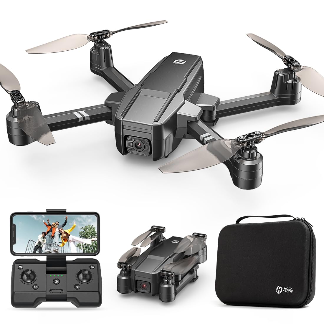 Foldable FPV Drone with 1080P WiFi Camera and Carrying Case U202564