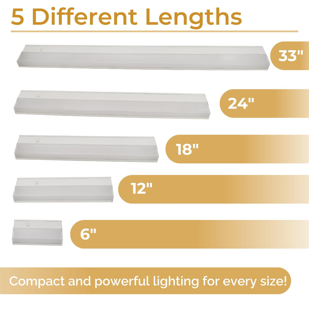 24-Inch LED Under Cabinet Light, Dimmable Color Selectable, 11W, White G193964