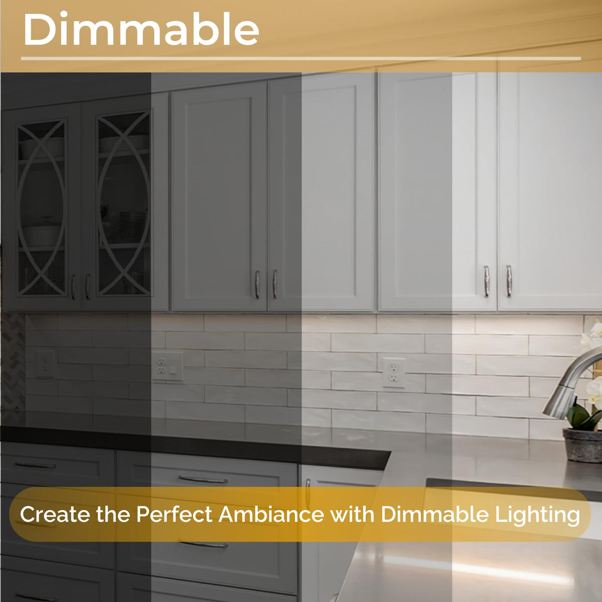 24-Inch LED Under Cabinet Light, Dimmable Color Selectable, 11W, White G193964