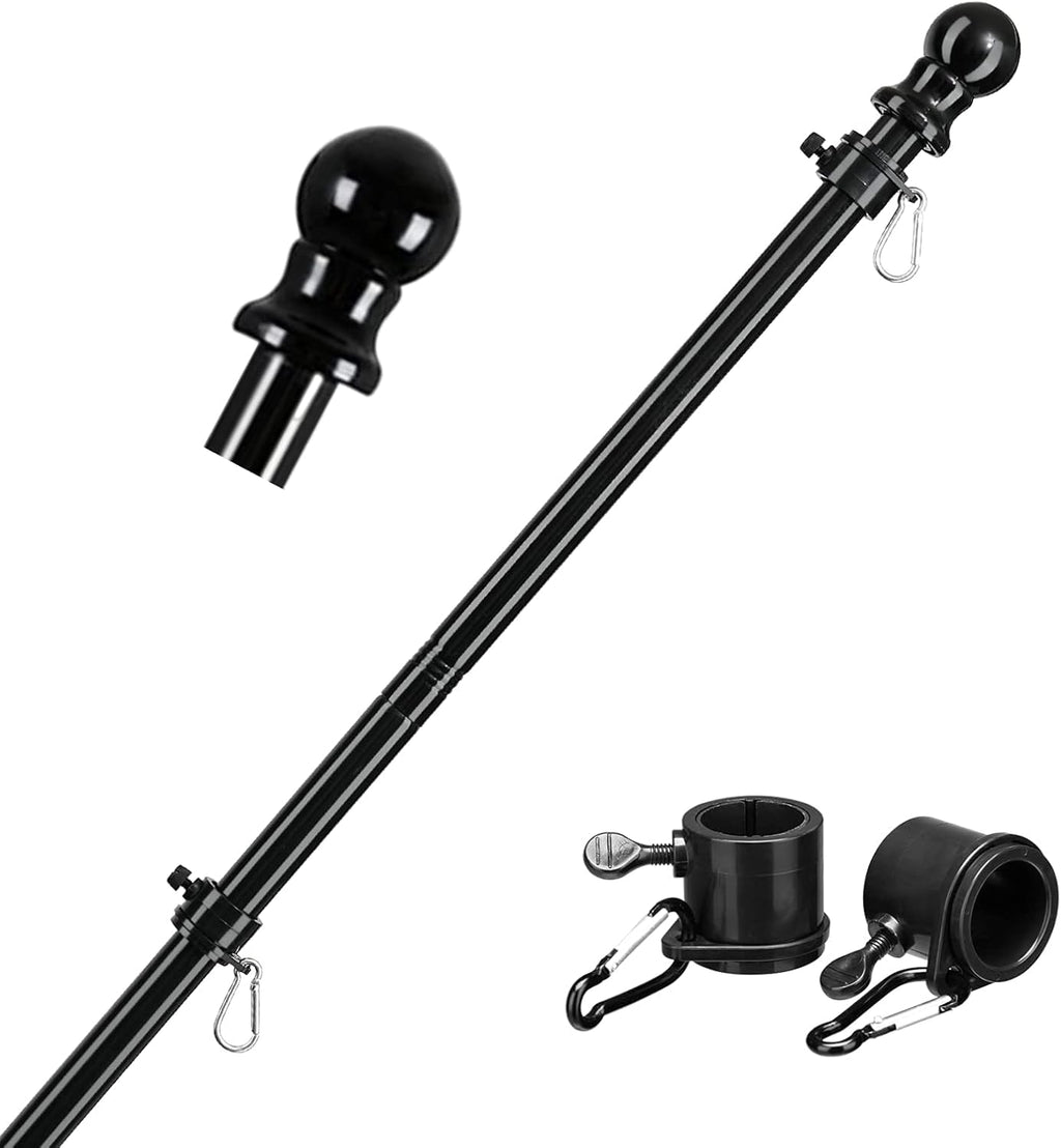 Black 5ft Tangle Free Metal Flag Pole W672716