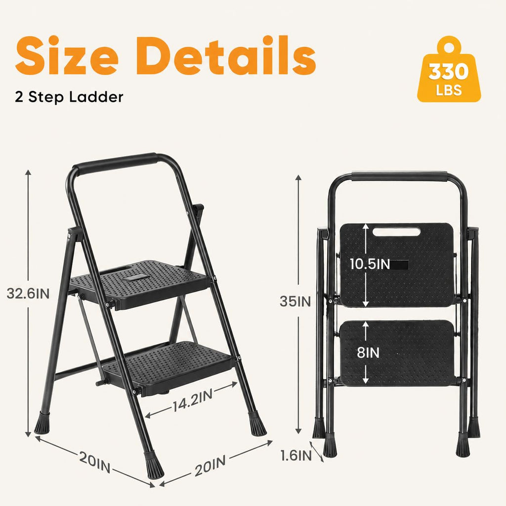 Two Step Ladder with Safety Lock E9781