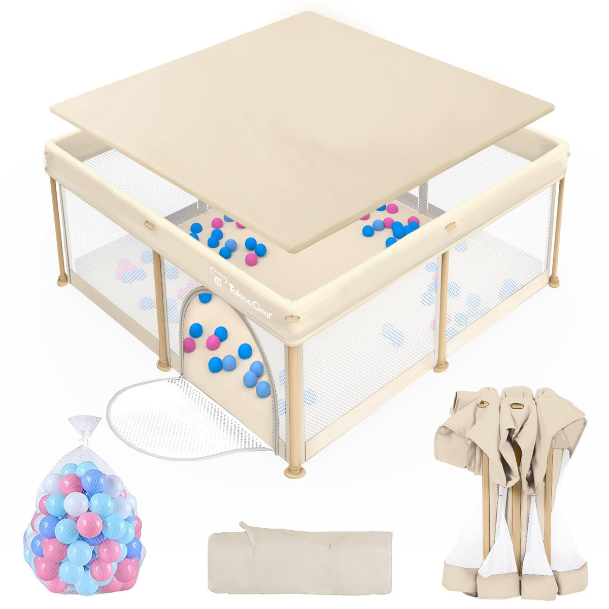 Foldable Baby Playpen 50x50 Inch U44471
