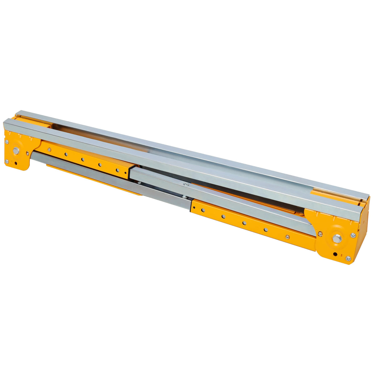 Heavy Duty Folding Saw Horses 2 Pack 1000lb Capacity Adjustable Height Metal Yellow Steel W80793