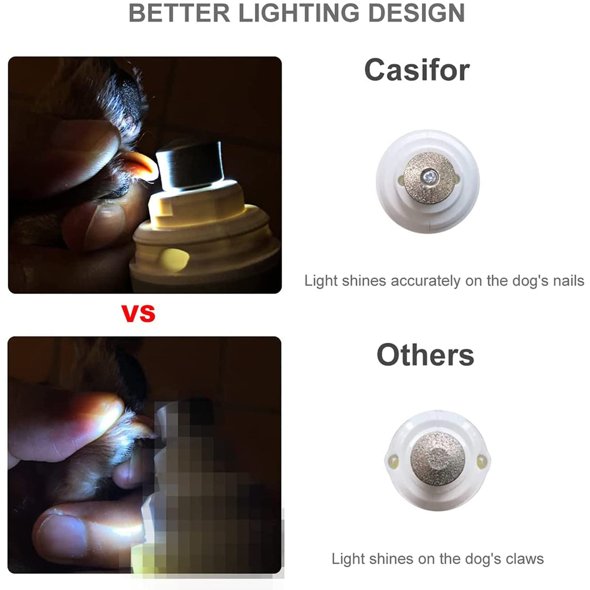 Electric Pet Nail Grinder with LED Light L93388