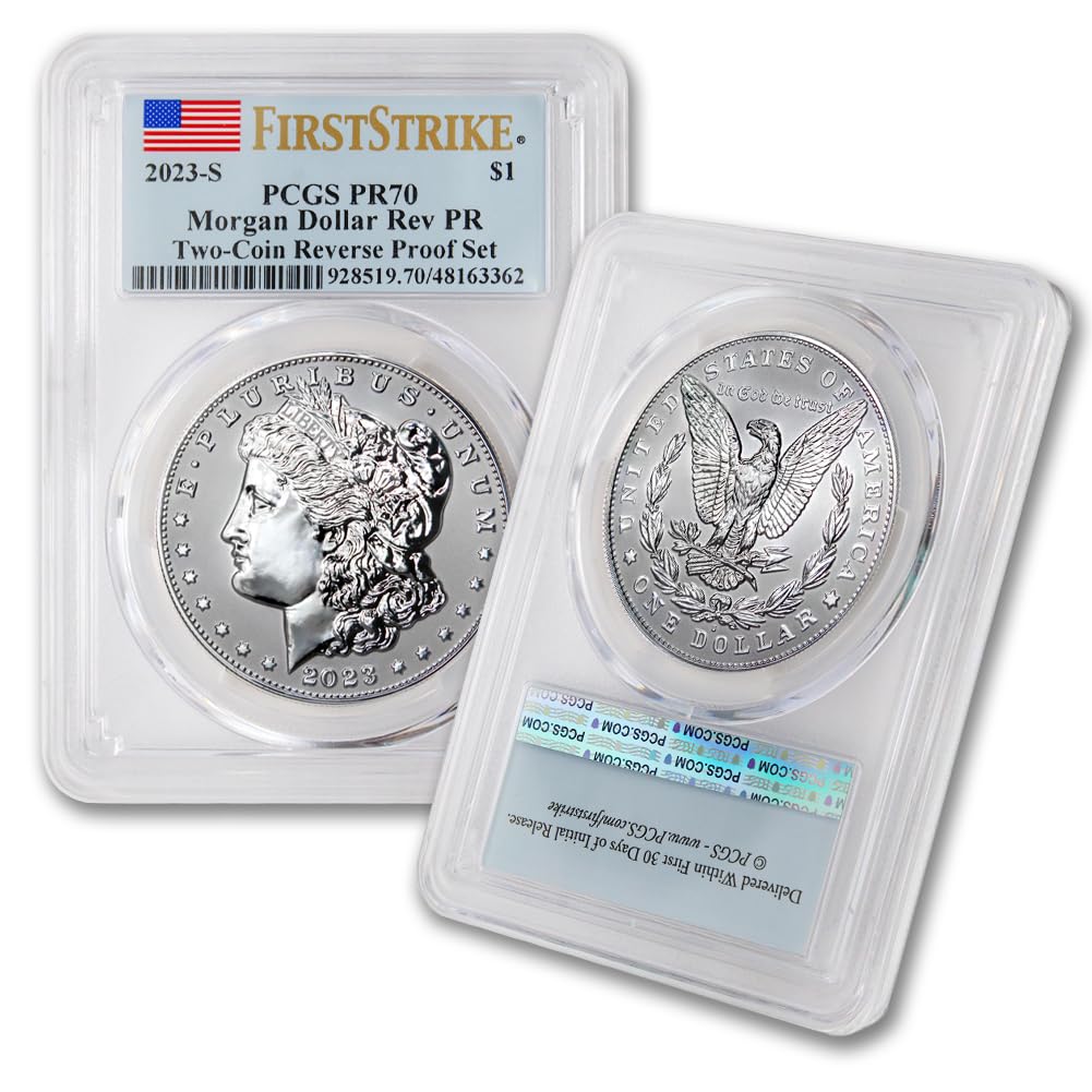 Set of 2 American Proof Silver Morgan & Peace $1 N91521