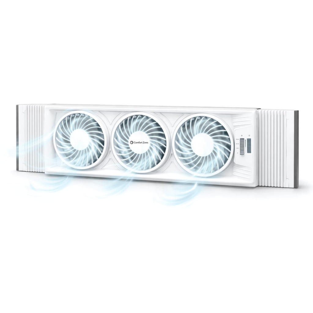 Triple Window Fan with 3-Speeds & Expandable Width D426979