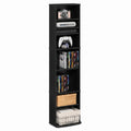 8-Tier Espresso Media Shelf with Adjustable Shelves D253794