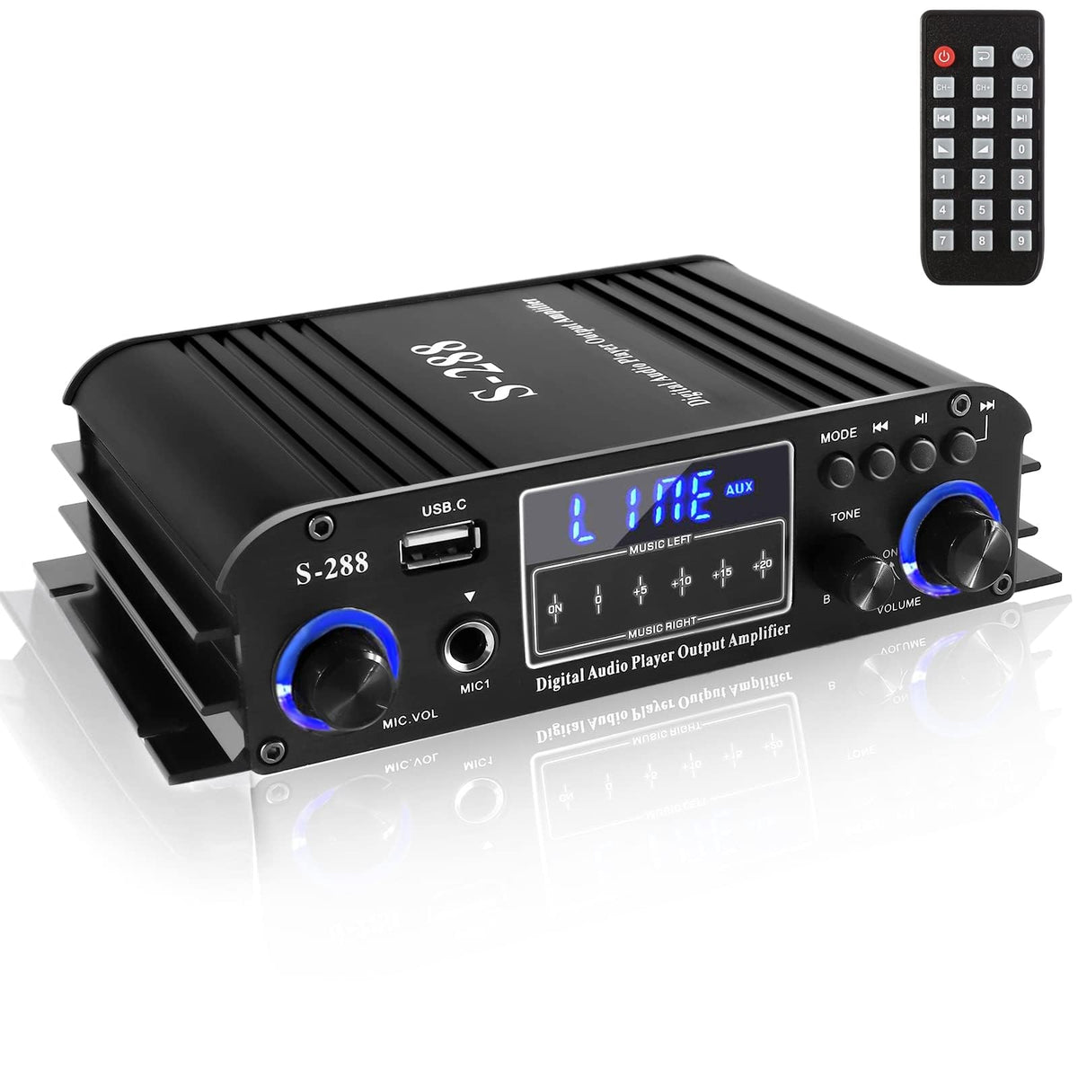 4 Channel Bluetooth Stereo Amplifier 50Wx4 Class D HiFi Power Amp R683