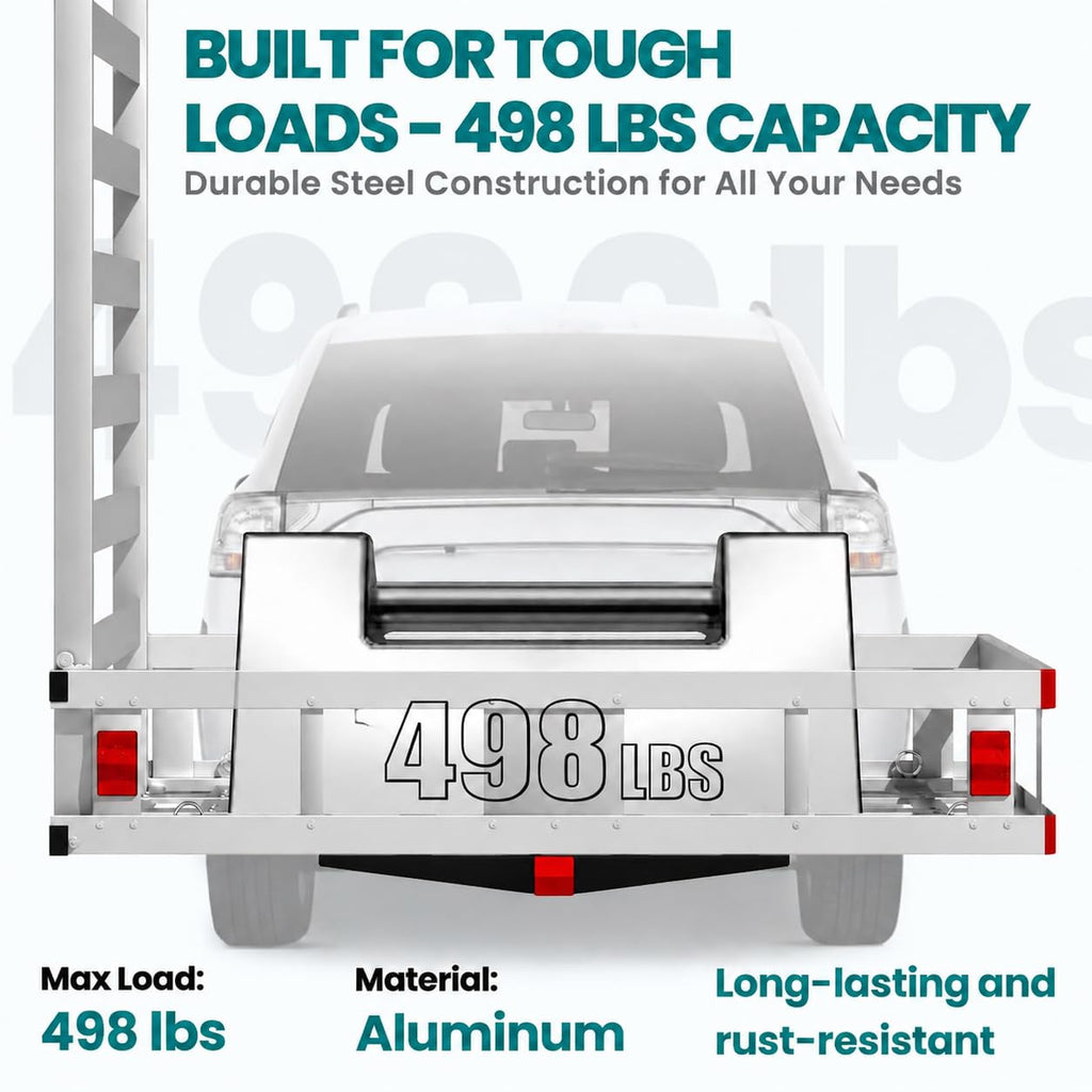 Aluminum Hitch Cargo Carrier with Ramp V27783