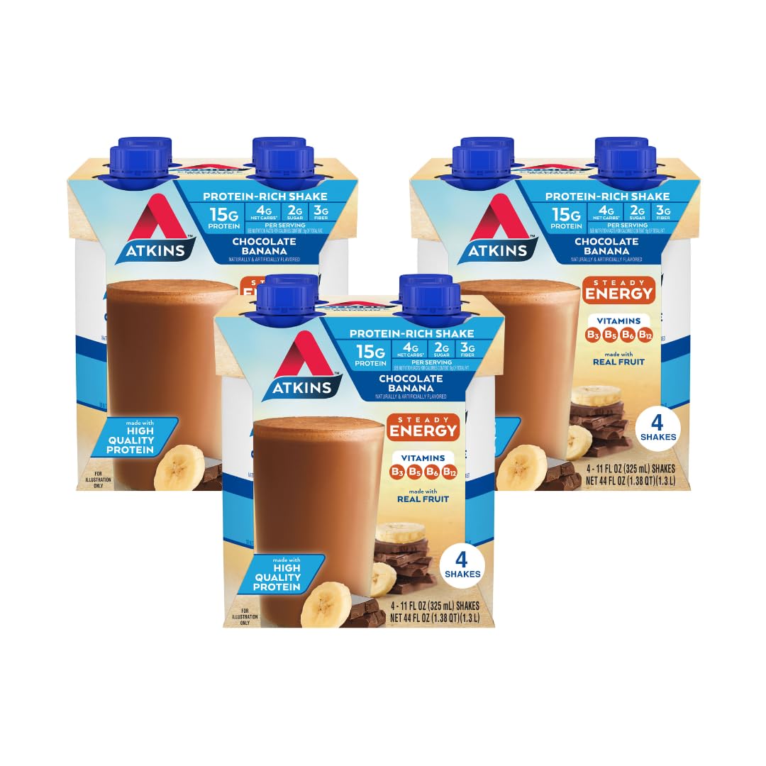 Chocolate Banana & Mocha Latte Protein Shake, 15g Protein, Keto Friendly A371