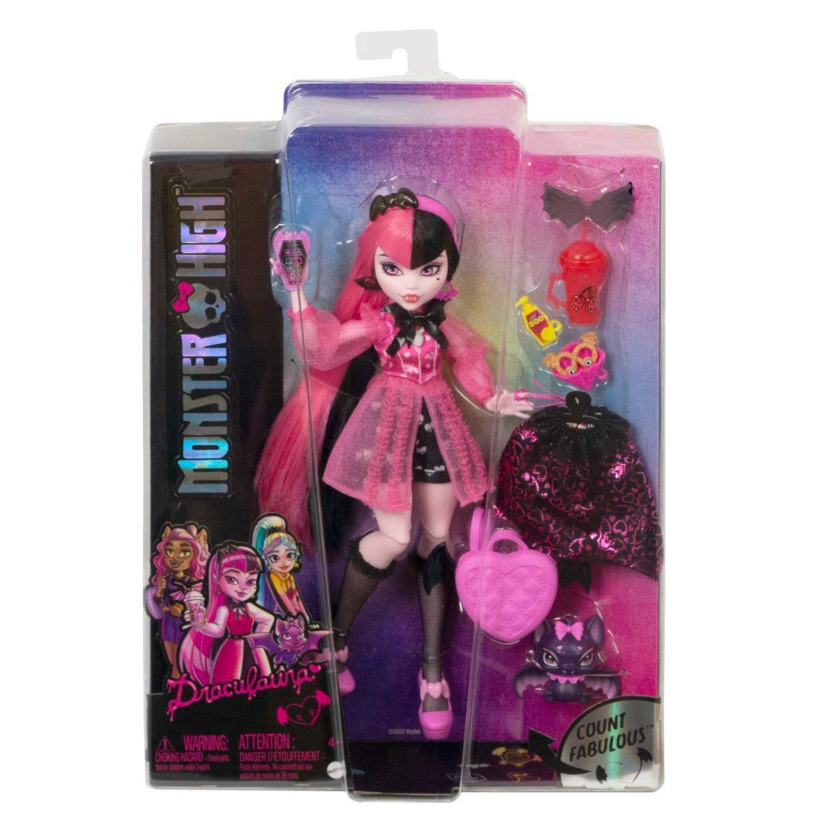 Monster High Doll with Pink & Black Hair T11902