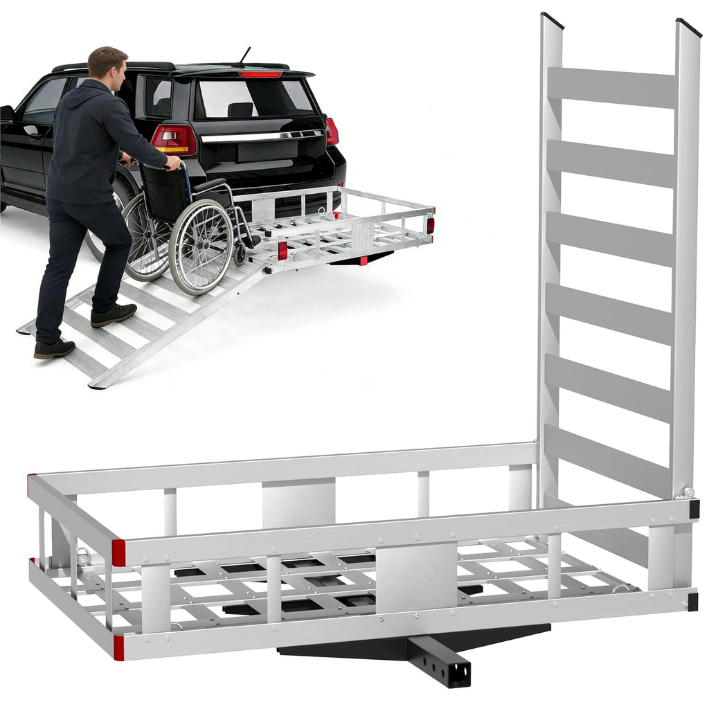 Aluminum Hitch Cargo Carrier with Ramp V27783