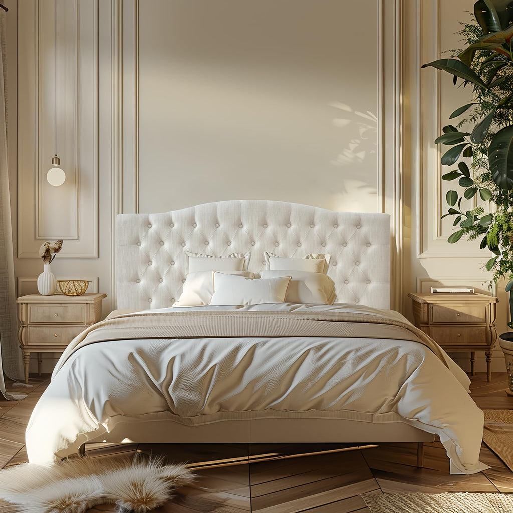 Linen Queen Size Upholstered Headboard C816827