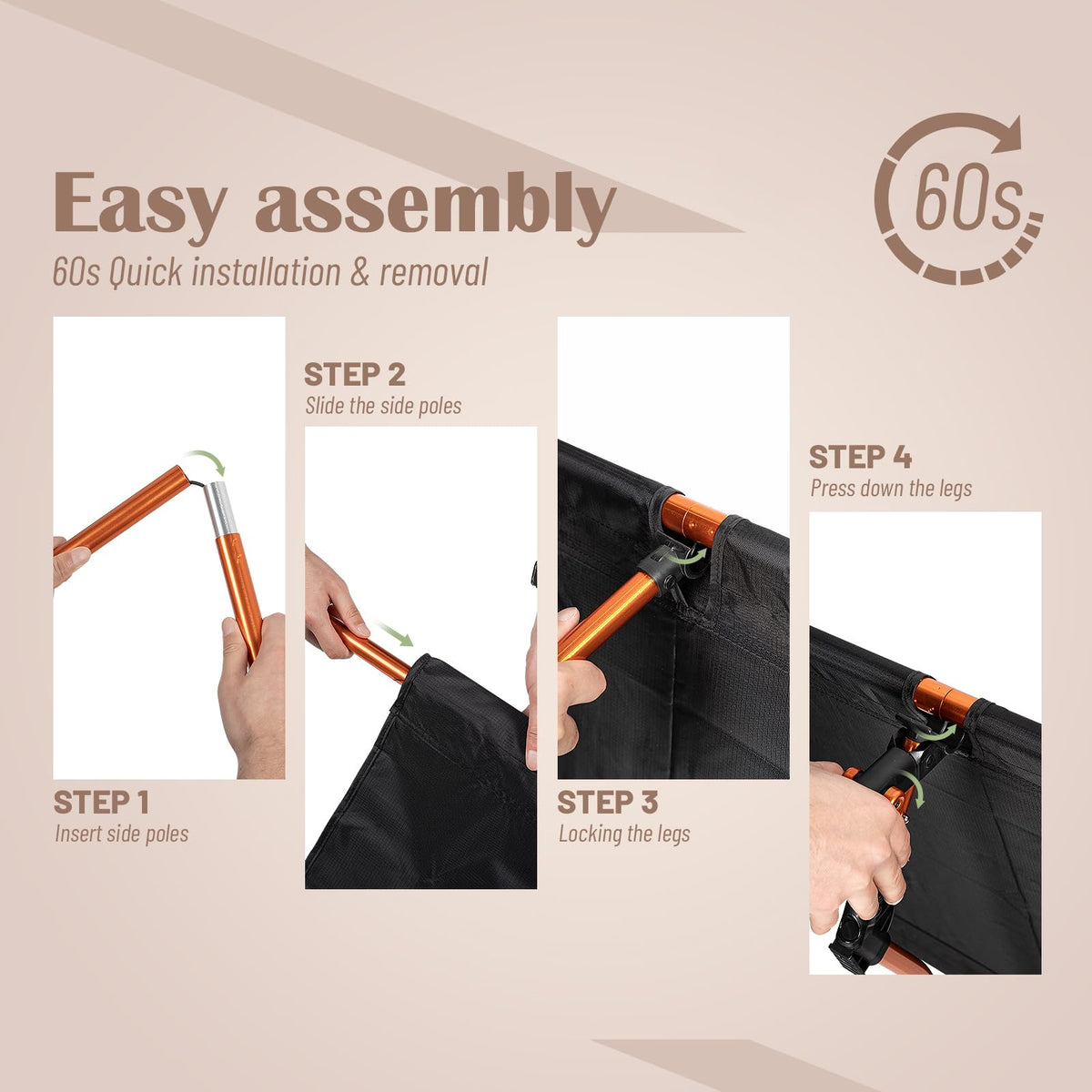 Foldable Camping Cot with Storage Bag X505