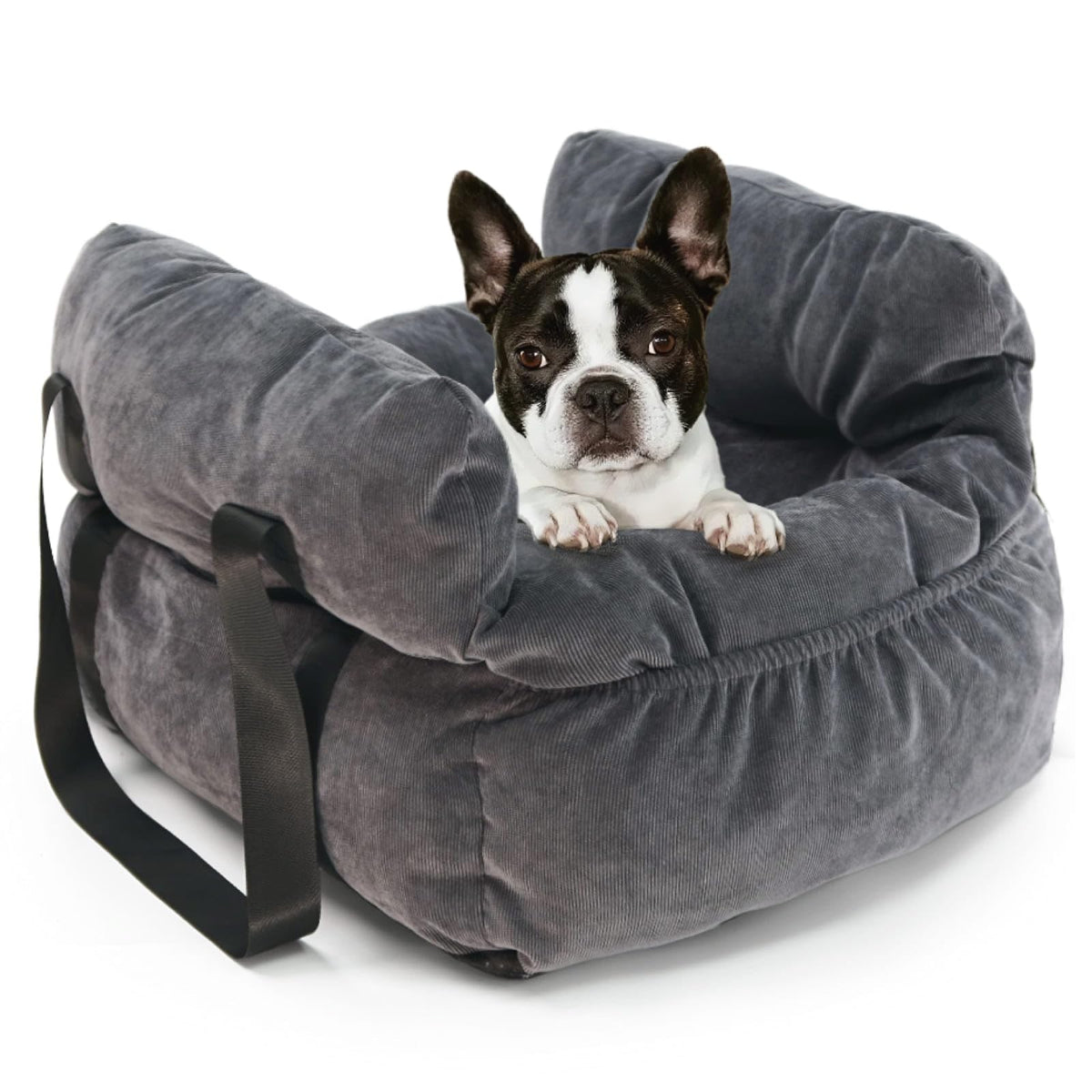 Gray Pet Car Booster Seat for Small Dogs up to 25 lbs P683414