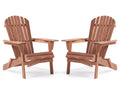Wooden Folding Adirondack Chair Set of 2 S745