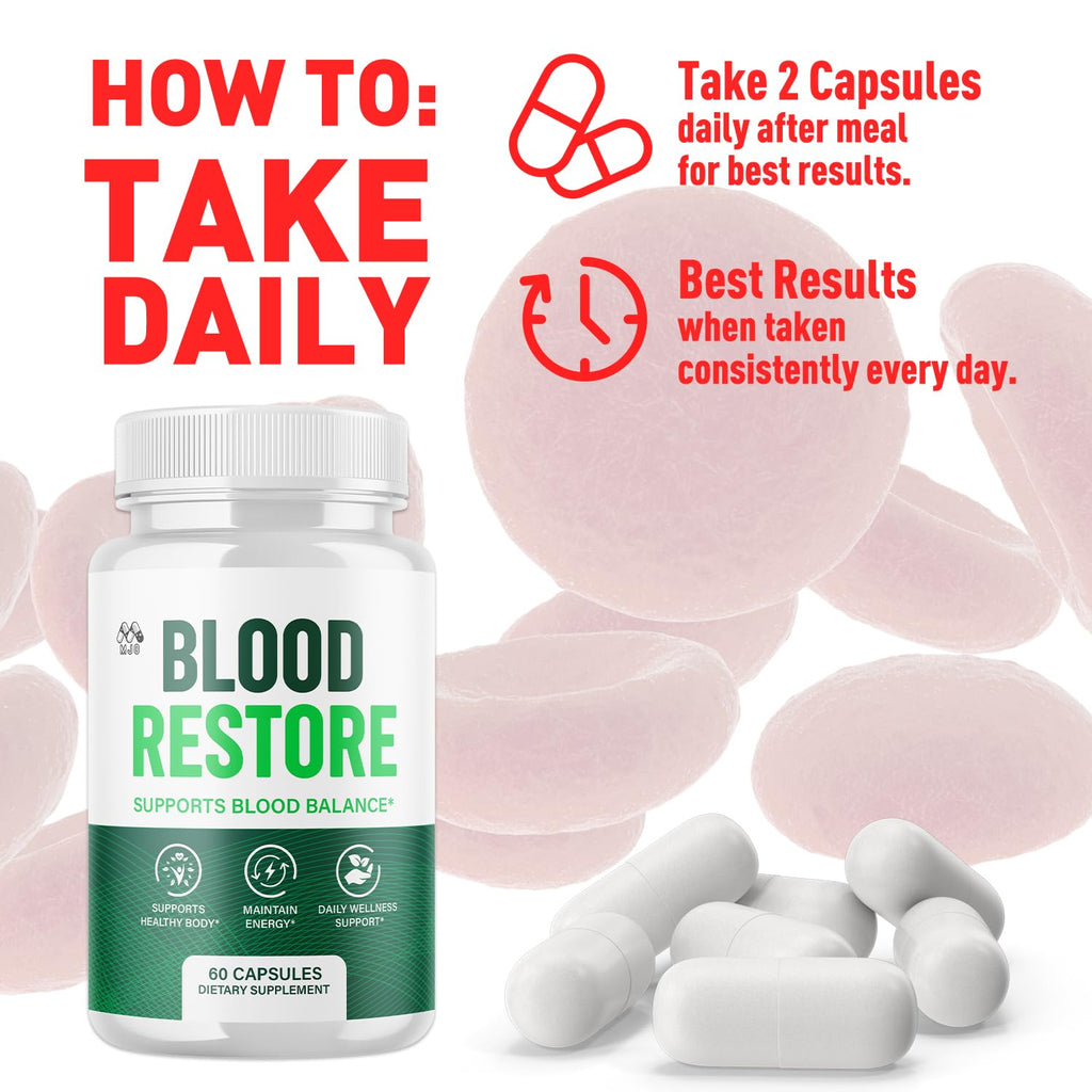 3 Pack Blood Restore Capsules 180 Capsules Y105