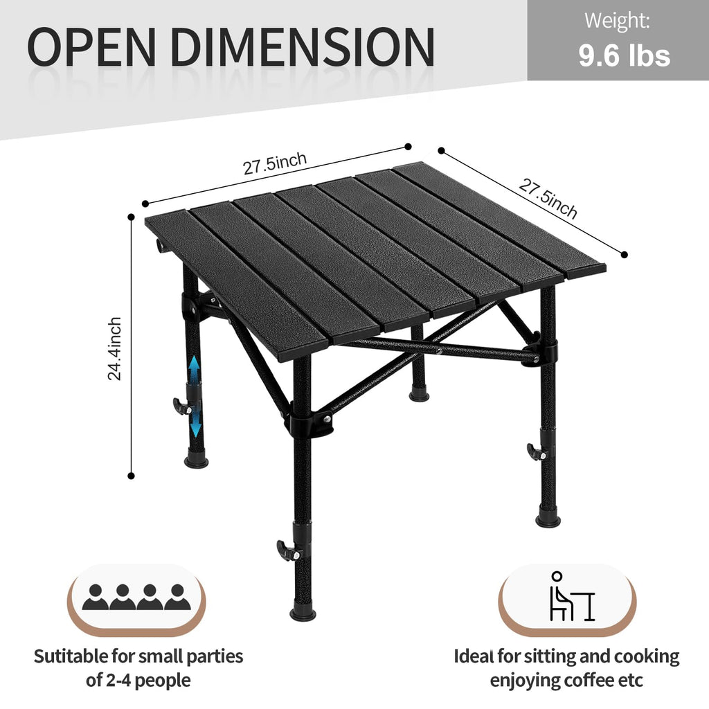 Lightweight Compact Aluminum Camping Table with Carry Bag R2261