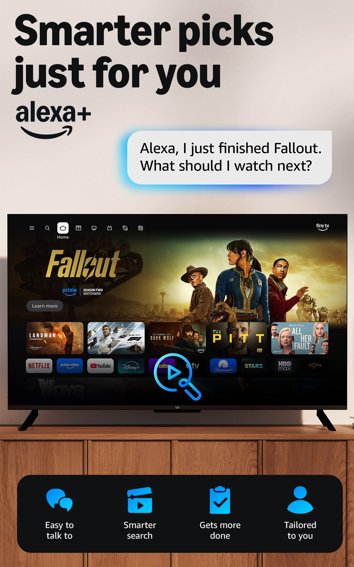 43" 4K Ultra HD Smart TV with Alexa Remote T6384