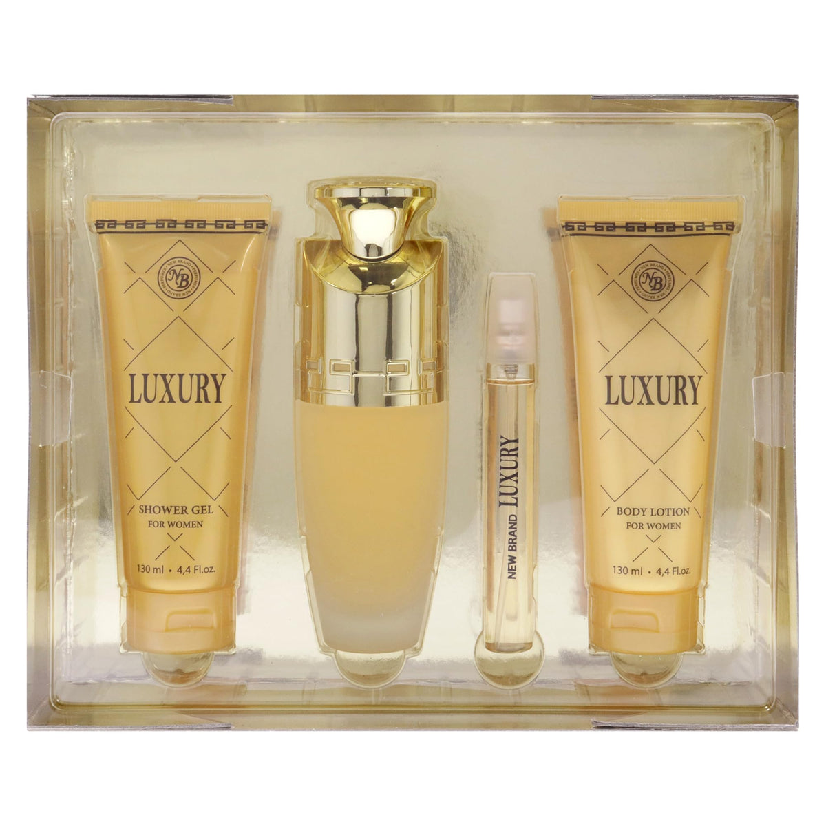 4 Pc Gift Set 3.3oz EDP Spray 4.4oz Shower Gel 4.4oz Body Lotion 0.5oz EDP Spray X316