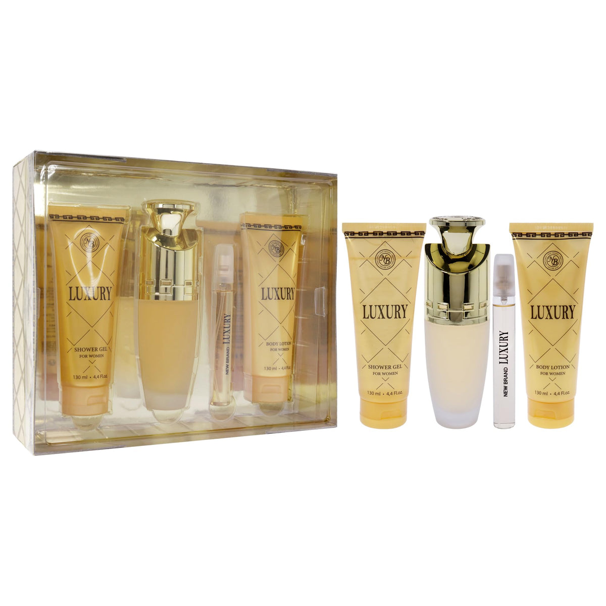 4 Pc Gift Set 3.3oz EDP Spray 4.4oz Shower Gel 4.4oz Body Lotion 0.5oz EDP Spray X316