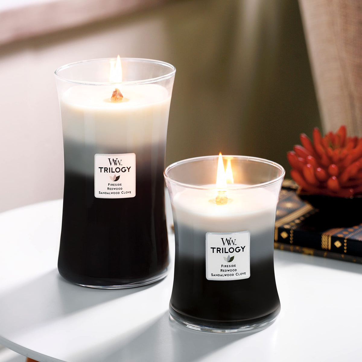 Scented Candle, 16oz Soy Blend Wax Wood Wick A9842