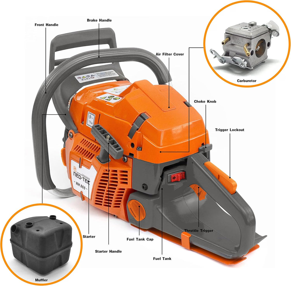65cc Gas Chainsaw Power Head D769