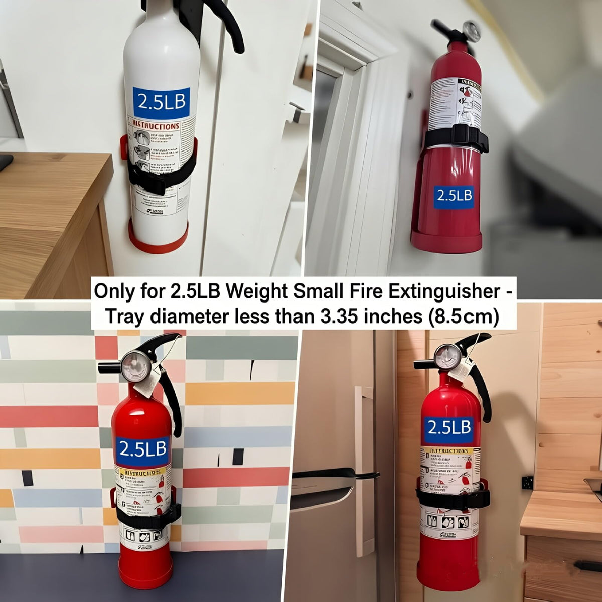 Small Fire Extinguisher Mount with Quick Release Strap I4035