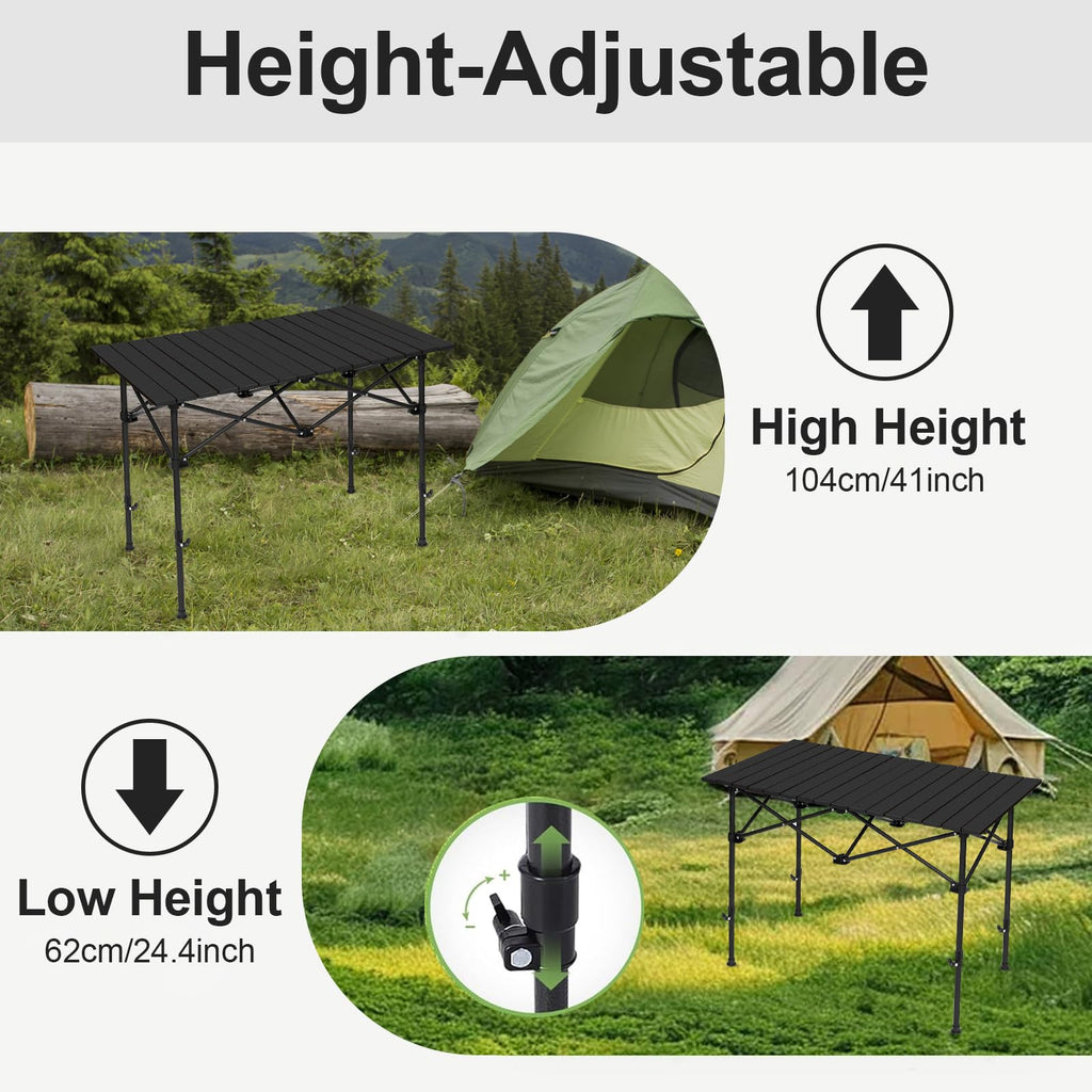 Lightweight Compact Aluminum Camping Table with Carry Bag R2261