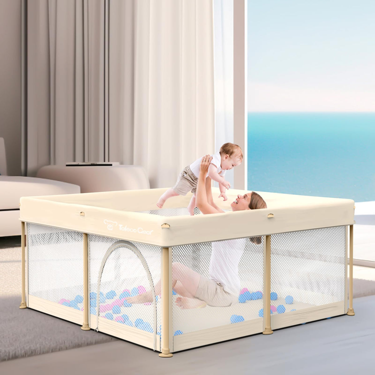 Foldable Baby Playpen 50x50 Inch U44471